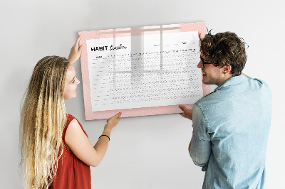 Dry erase board magnetic Habit Tracking with Personal Photos
