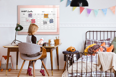 Dry erase board magnetic Habit Tracking with Personal Photos