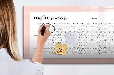 Dry erase board magnetic Habit Tracking with Personal Photos