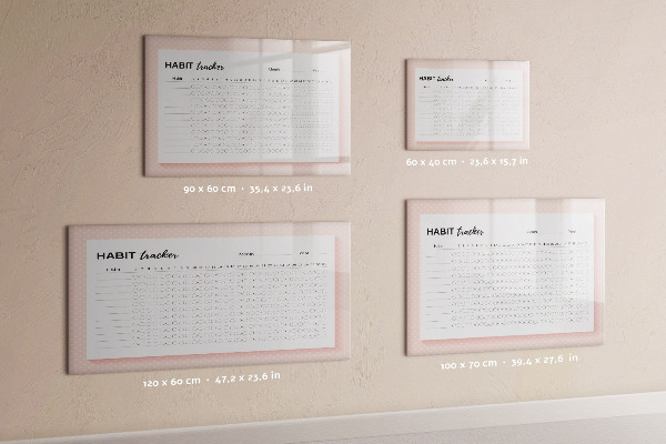 Dry erase board magnetic Habit Tracking with Personal Photos