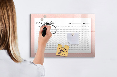 Dry erase board magnetic Habit Tracking with Personal Photos