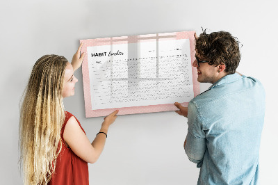 Dry erase board magnetic Habit Tracking with Personal Photos