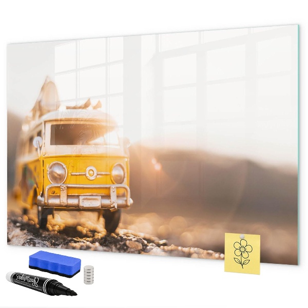 Magnetic dry erase board Colorful memories against the backdrop of nature