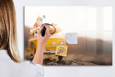 Magnetic dry erase board Colorful memories against the backdrop of nature
