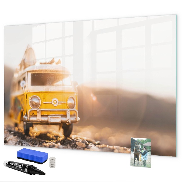 Magnetic dry erase board Colorful memories against the backdrop of nature