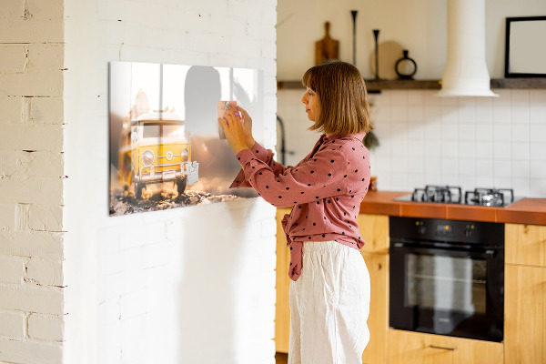 Magnetic dry erase board Colorful memories against the backdrop of nature