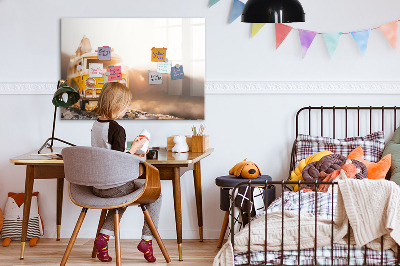 Magnetic dry erase board Colorful memories against the backdrop of nature