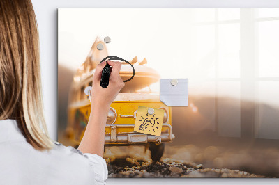Magnetic dry erase board Colorful memories against the backdrop of nature