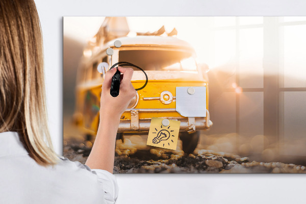 Magnetic dry erase board Colorful memories against the backdrop of nature