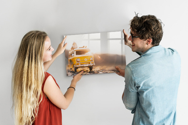 Magnetic dry erase board Colorful memories against the backdrop of nature