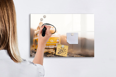 Magnetic dry erase board Colorful memories against the backdrop of nature