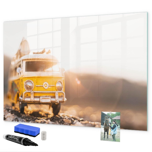 Magnetic dry erase board Colorful memories against the backdrop of nature