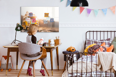 Magnetic dry erase board Colorful memories against the backdrop of nature