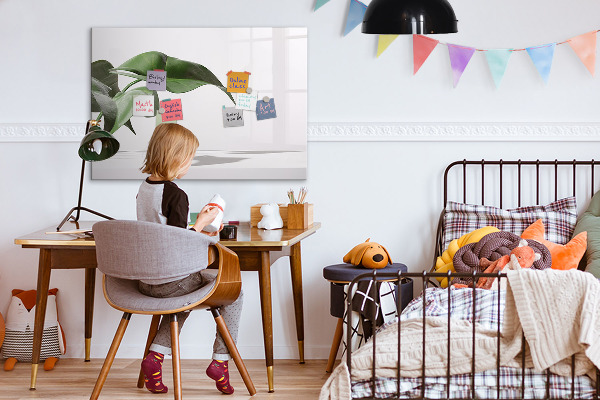 Magnetic dry erase board Plants and memories on the wall