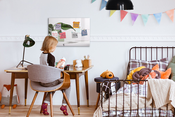 Magnetic dry erase board Plants and memories on the wall
