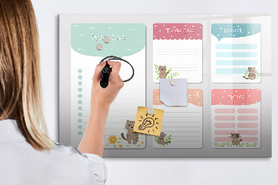 Dry erase board magnetic Planning with joy and creativity