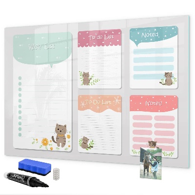 Dry erase board magnetic Planning with joy and creativity
