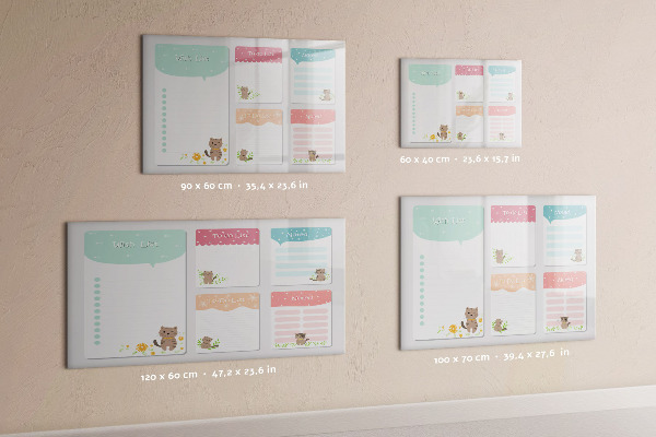 Dry erase board magnetic Planning with joy and creativity