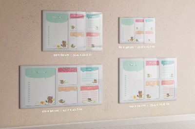 Dry erase board magnetic Planning with joy and creativity