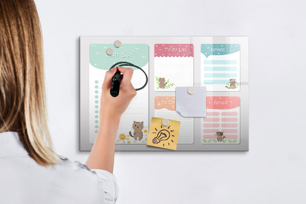 Dry erase board magnetic Planning with joy and creativity
