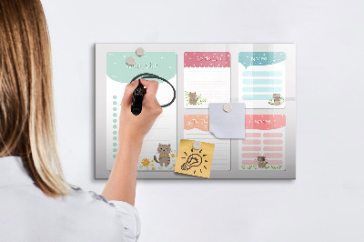 Dry erase board magnetic Planning with joy and creativity