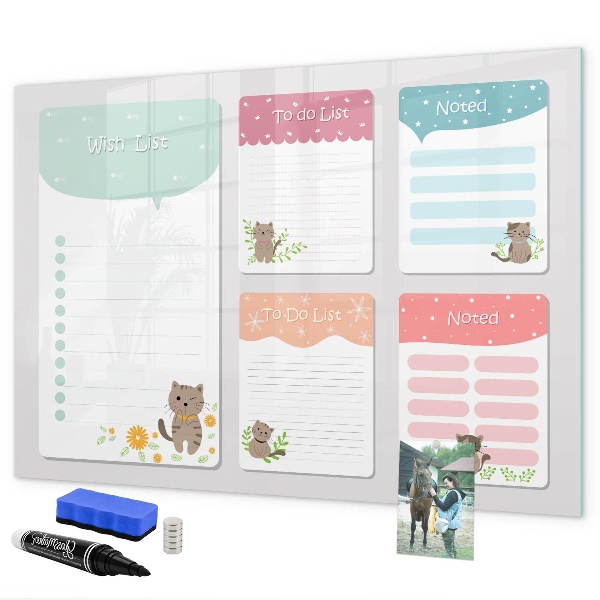 Dry erase board magnetic Planning with joy and creativity