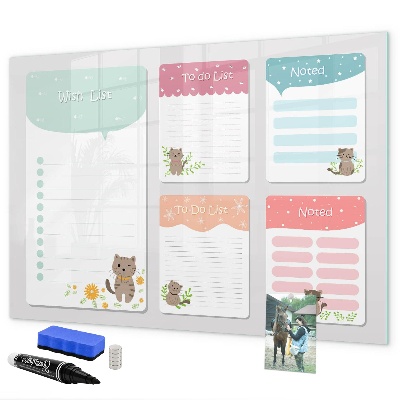 Dry erase board magnetic Planning with joy and creativity