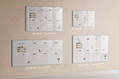 Magnetic dry erase board Weekly planner with space for photos