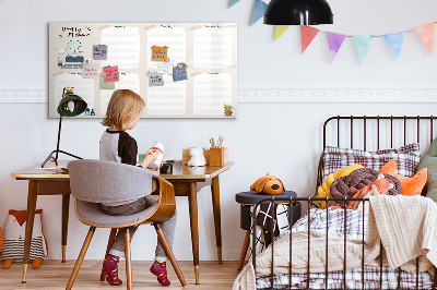Magnetic dry erase board Weekly planner with space for photos