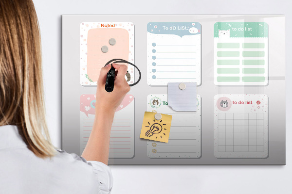 Dry erase board magnetic Homework and Notes Organizer