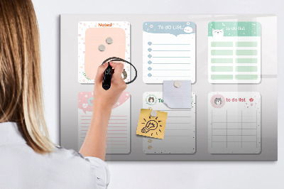 Dry erase board magnetic Homework and Notes Organizer