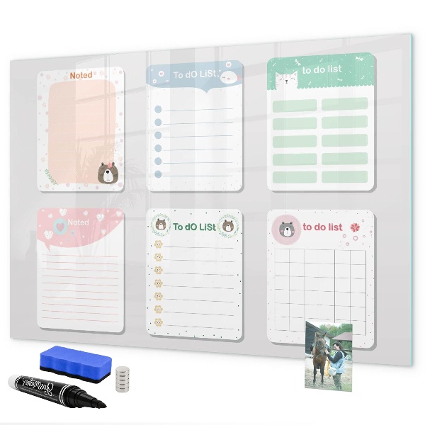Dry erase board magnetic Homework and Notes Organizer