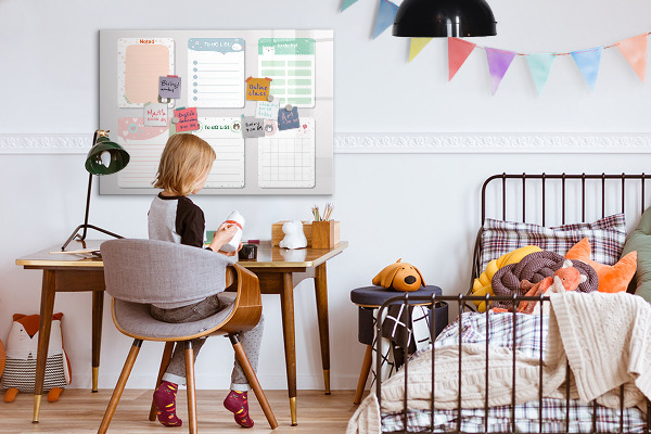 Dry erase board magnetic Homework and Notes Organizer