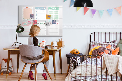 Dry erase board magnetic Homework and Notes Organizer