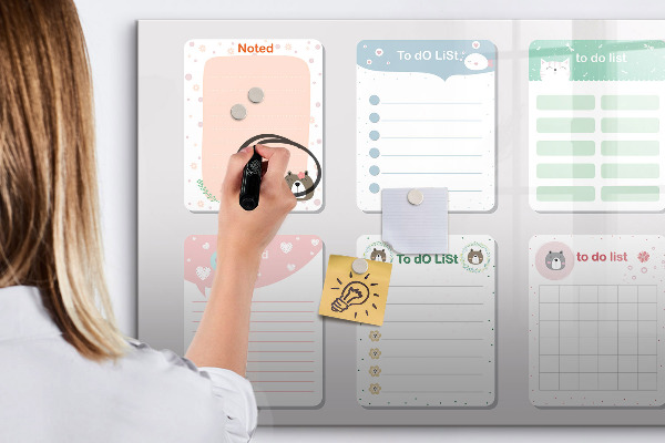 Dry erase board magnetic Homework and Notes Organizer