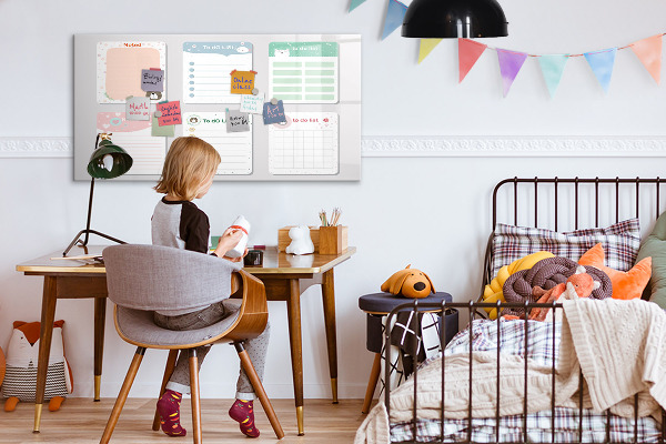 Dry erase board magnetic Homework and Notes Organizer