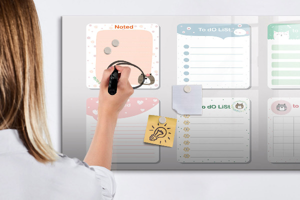 Dry erase board magnetic Homework and Notes Organizer