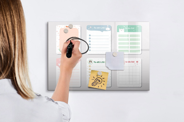 Dry erase board magnetic Homework and Notes Organizer