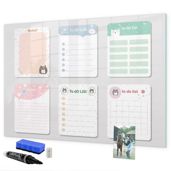 Dry erase board magnetic Homework and Notes Organizer