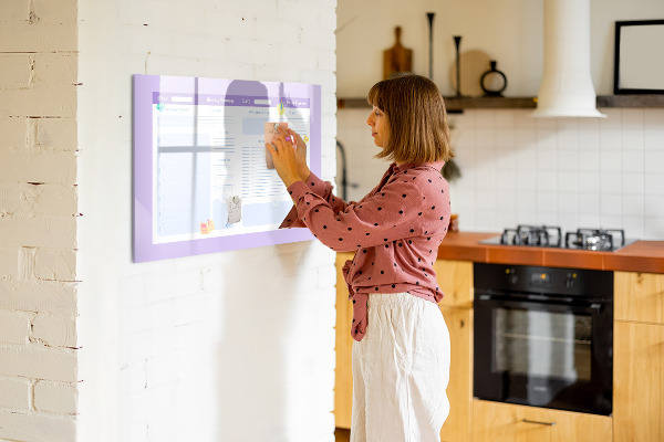 Magnetic dry erase board Weekly planner with space for photos