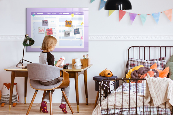 Magnetic dry erase board Weekly planner with space for photos