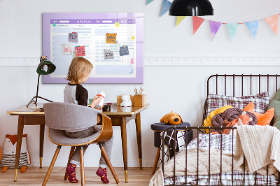 Magnetic dry erase board Weekly planner with space for photos