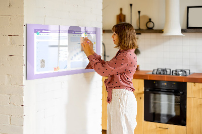 Magnetic dry erase board Weekly planner with space for photos