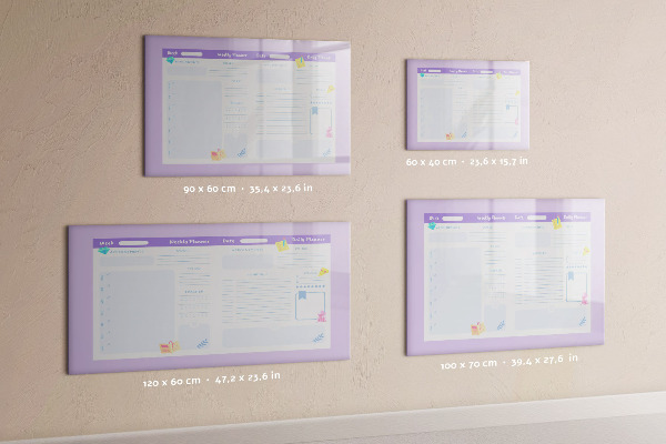Magnetic dry erase board Weekly planner with space for photos
