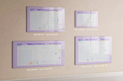 Magnetic dry erase board Weekly planner with space for photos