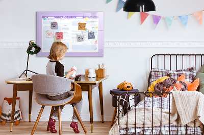 Magnetic dry erase board Weekly planner with space for photos