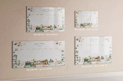 Magnetic dry erase board Urban jungle-style weekly planner