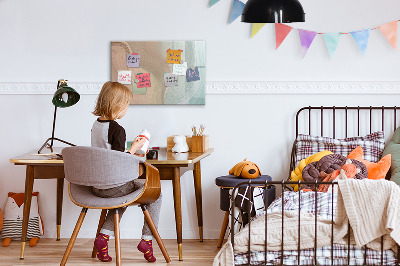 Dry erase board magnetic Modern board for notes and photos