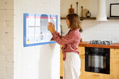 Magnetic dry erase board Annual planner with space for photos
