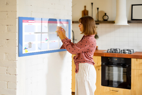 Magnetic dry erase board Annual planner with space for photos